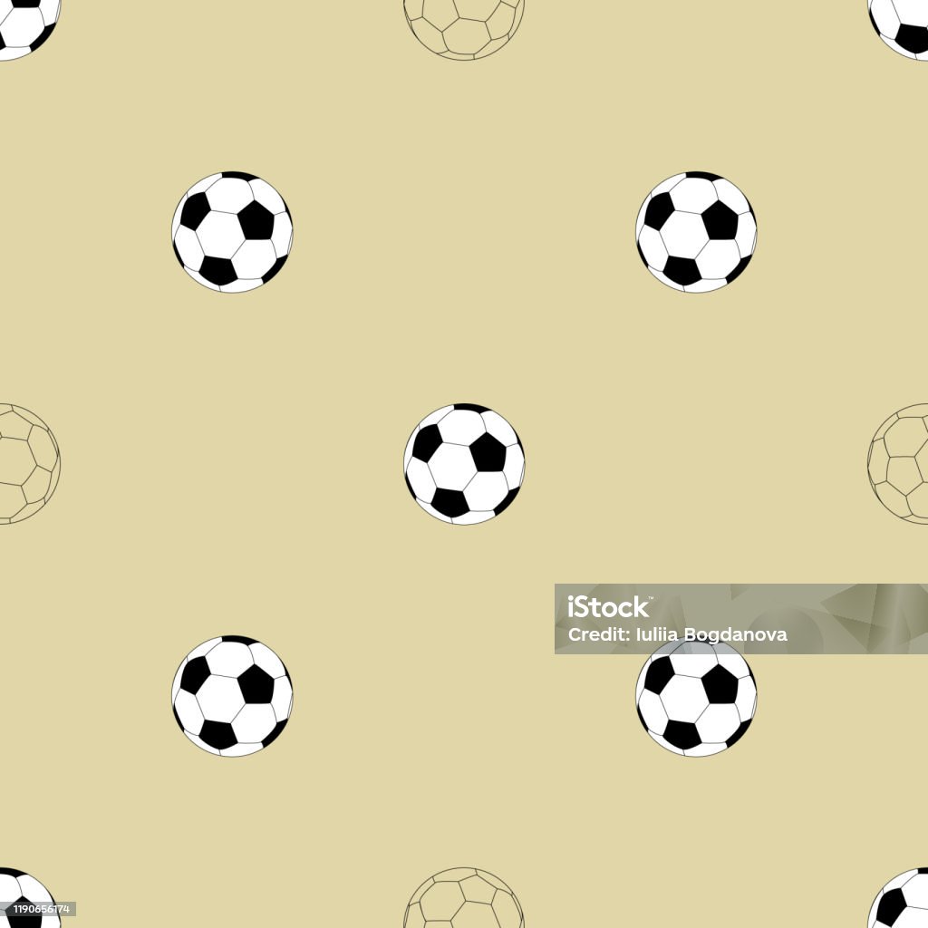 Football Linear Pattern Seamless Football Pattern On Colorful Background Stock Illustration ...