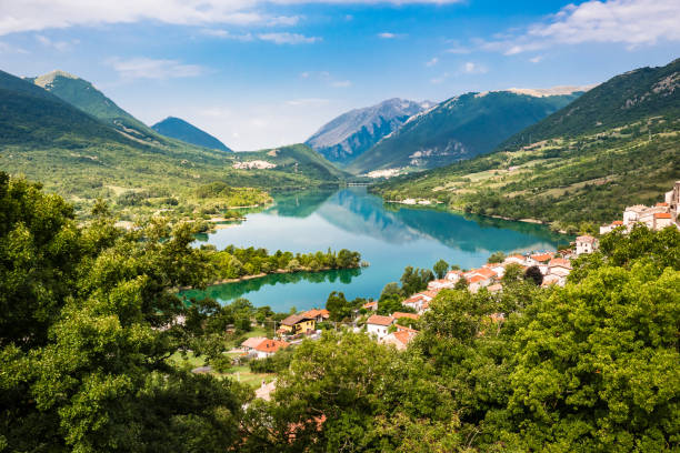 istock Barrea, Italy: the Historical Typical Village seen from Top with Landscape 1190657868