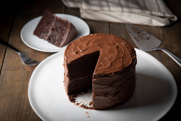 istock american traditional chocolate cake coated with icing 1190659413