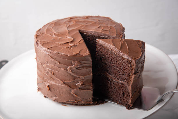 istock american traditional chocolate cake coated with icing 1190659621