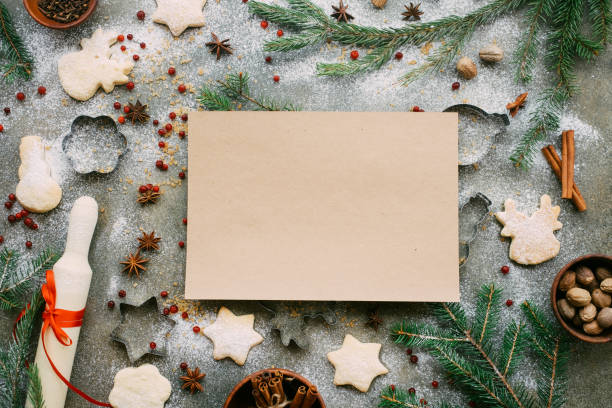 istock Cookies, spices and kitchen utensils for cooking Christmas baking 1190659646