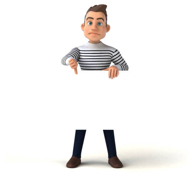 Fun 3D cartoon casual character