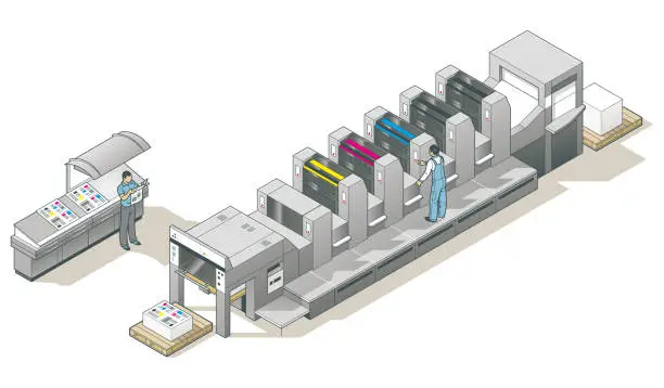 Vector illustration of Printing Press