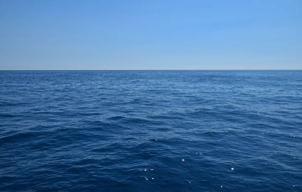 istock Seascape with water ripples and clear blue sky 1190661723