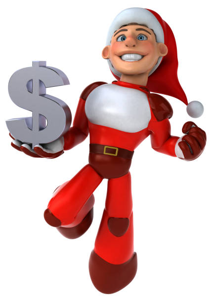 istock Fun Super Santa Claus - 3D Illustration 1190662806