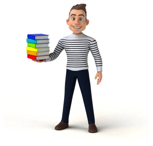 istock Fun 3D cartoon casual character 1190663083