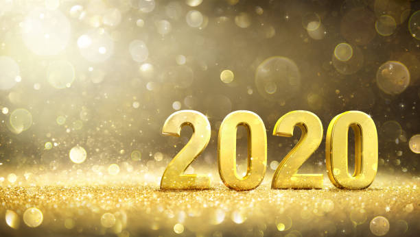 istock 2020 -  New Year Decoration With 3d Golden Number - Contain 3d Rendering 1190669703