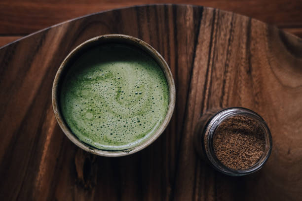 istock Matcha tea with vegan coconut milk 1190671388