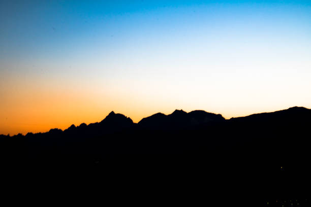 istock Sunset at the swiss alps 1190674797