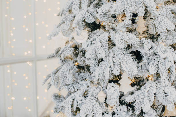 istock Christmas decorations on Christmas tree with lights 1190677924