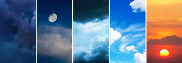 Sky and clouds screen wallpapers for smartphone - HD 16:9.