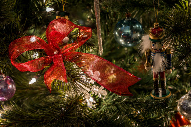 Beautiful Colorful Christmas tree decorations.