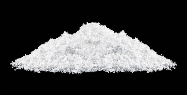 istock Isolated image of white snow on black background 1190682948