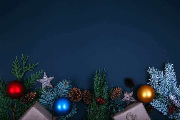 istock Christmas fir tree with decoration 1190682986