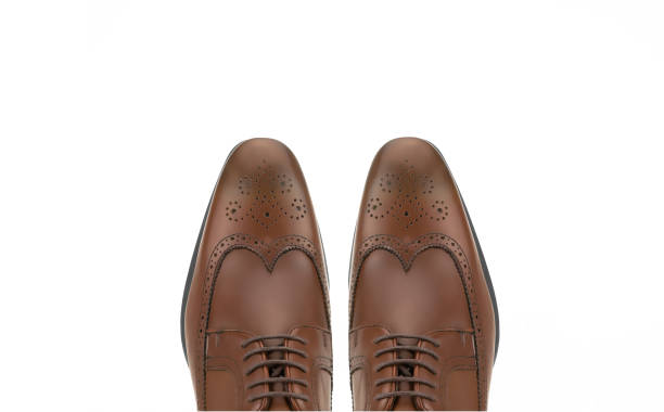 istock Brown lace-up shoes 1190685823