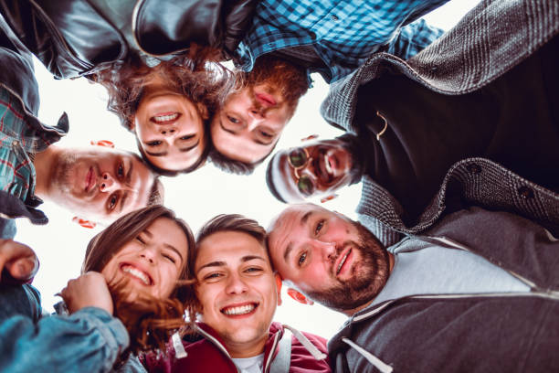 Happy Friends Taking A Selfie