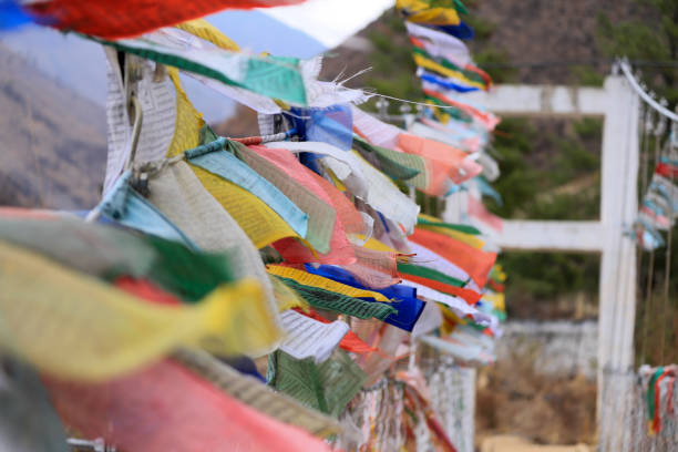 Tibetan prayer flag in Bhoutan