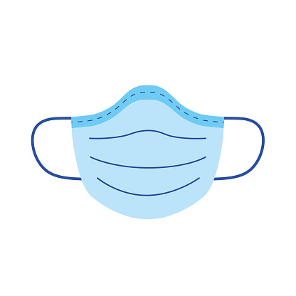 Medical mask flat icon