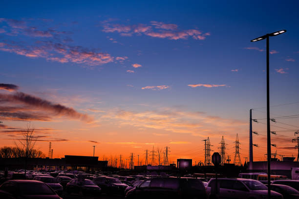 istock Sunset at the city plaza 1190699620