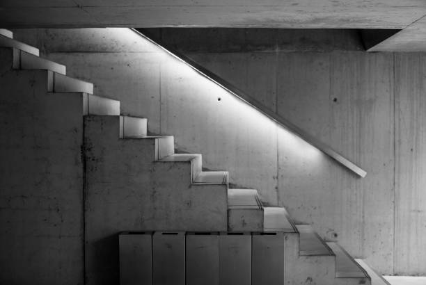 istock Ascending staircase of a modern building. 1190713576