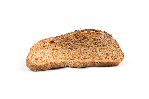 Moldy bread isolated