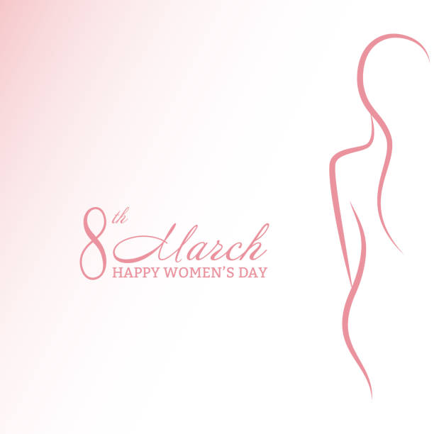 illustrazioni stock, clip art, cartoni animati e icone di tendenza di donna silhouette vettore minimalista. illustrazione di sfondo happy women's day dell'8 marzo. concetto di bellezza - beauty spa illustrations