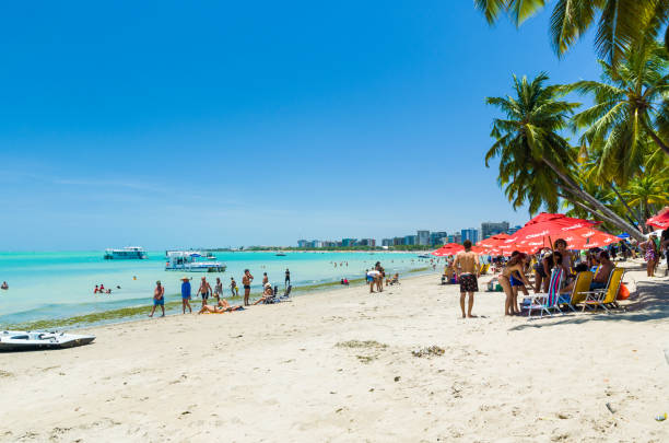 Gorgeous view of Maceio beach Gorgeous view of Maceio beach with its Caribbean blue waters maceio photos stock pictures, royalty-free photos & images