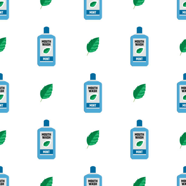 Seamless pattern with mouthwash and green mint leaves cartoon on white background. Teeth protection, oral care, dental health concept. Vector illustration for design, web, wrapping paper, fabric. Seamless pattern with mouthwash and green mint leaves cartoon on white background. Teeth protection, oral care, dental health concept. Vector illustration for design, web, wrapping paper, fabric. toothbrush toothpaste backgrounds beauty stock illustrations
