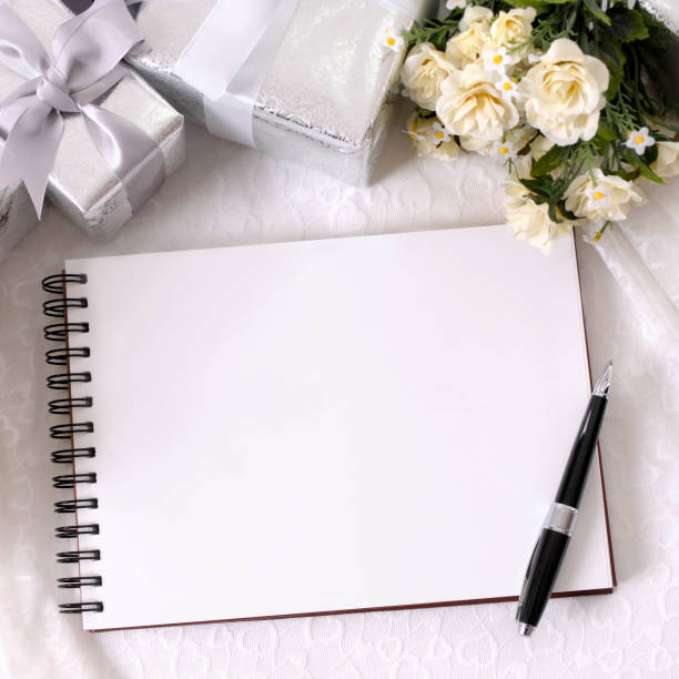 istock Wedding gifts and writing book 1190739850