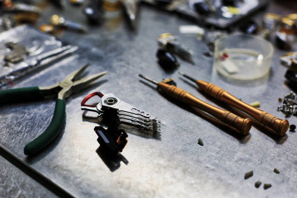 istock Computer hard drive repair disassembly pictures 1190739934