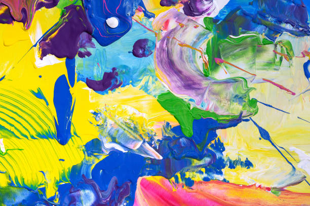 istock Abstract art background. Hand-painted background. 1190741081