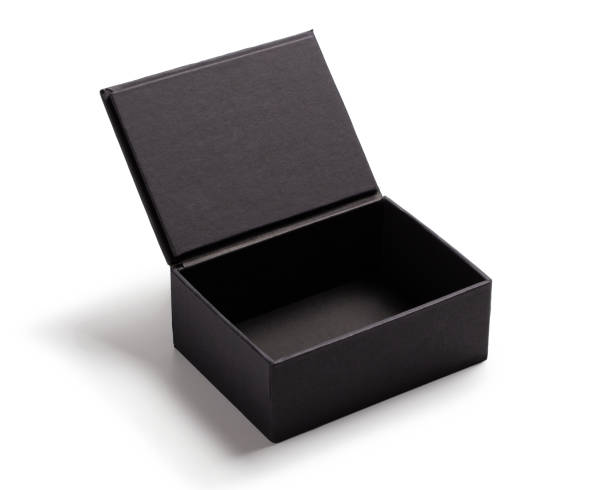 Black box isolated on a white background. stock photo