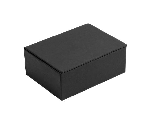 Black box isolated on a white background.