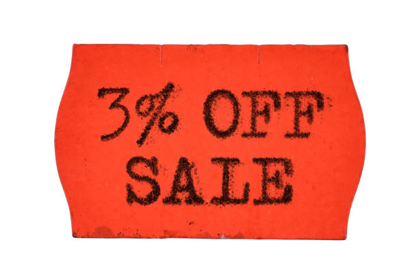 istock 3 % OFF Sale red price tag sticker isolated 1190752575