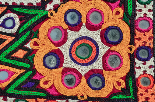 embroidery close up of kutch Gujarat India,ahir Breed embroidery close up view,embroider