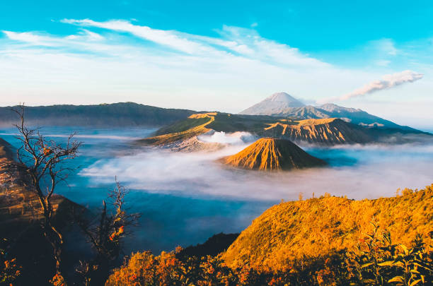 The beauty mount bromo at sunrise The beauty of Bromo Tengger Semeru National Park at sunrise bromo tengger semeru national park stock pictures, royalty-free photos & images