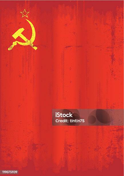 Unione Sovietica Grunge Bandiera - Immagini vettoriali stock e altre immagini di Bandiera dell'ex Unione Sovietica - Bandiera dell'ex Unione Sovietica, Composizione verticale, Armata Rossa