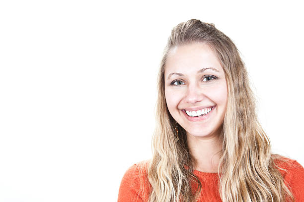 istock Casual young woman smiling at camera. 119076113