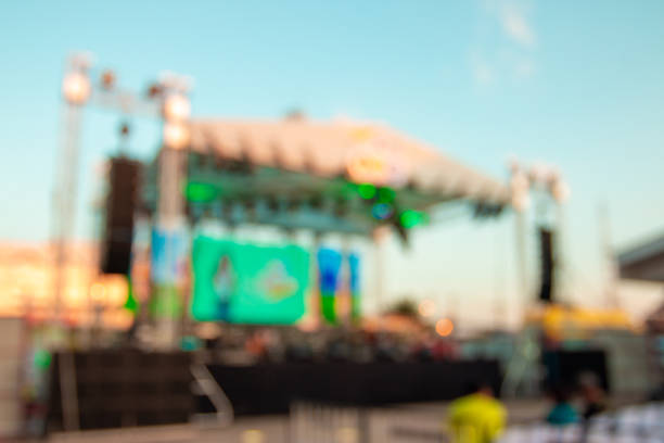 Empty Concert Stage With Crowd Stock Photos, Pictures & Royalty-Free