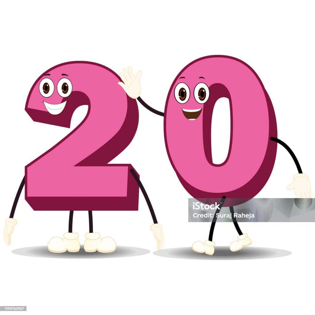 Character Twenty Number20character Vector Image Stock Illustration - Download Image Now ...