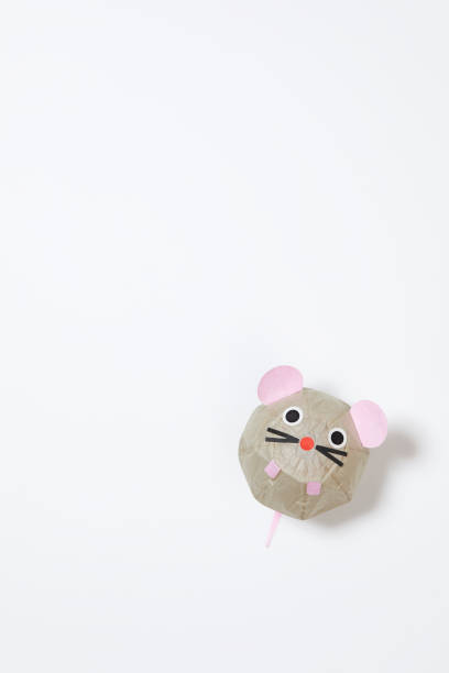 istock Mouse paper balloon. 2020 New Year card 1190764058