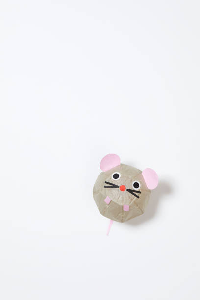 istock Mouse paper balloon. 2020 New Year card 1190764192