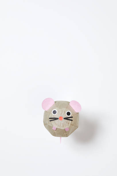 istock Mouse paper balloon. 2020 New Year card 1190764208