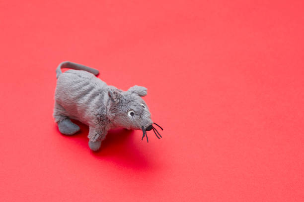Mouse paper balloon. 2020 New Year card