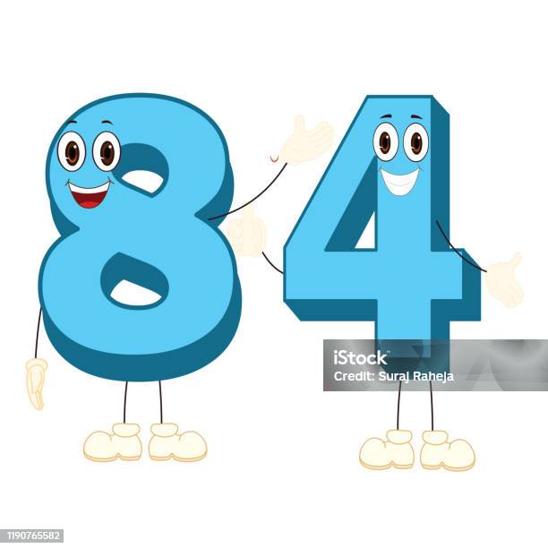 Vector 84 Number84character Vector Image Stock Illustration - Download Image Now ...