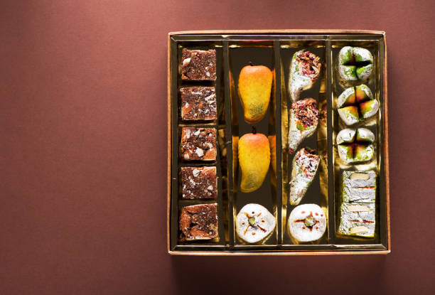 istock Indian sweets and candies in a box 1190777290