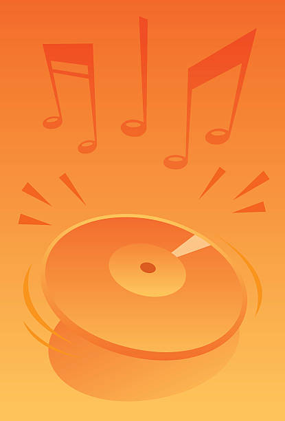 Music Disc & Notes! vector art illustration