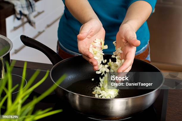 Drop Onions Stock Photo - Download Image Now - Onion, Frying Pan, Fried