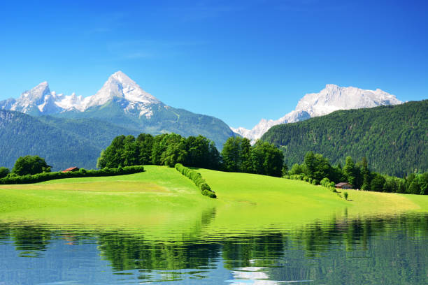 Idyllic summer alpin landscape in Bavaria, Germany