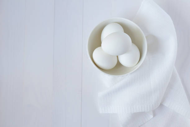 istock four eggs in a plate with a towel on a white background 1190792268
